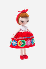 Cargar imagen en el visor de la galería, Muñeca Polleroncita roja con vincha roja
